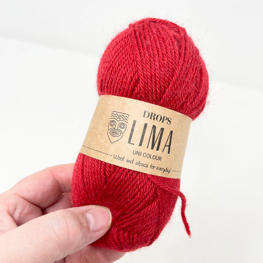 Drops Lima Yarn - Red