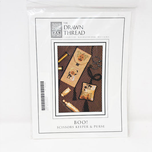Boo! Scissors Keeper & Purse with Beads – The Drawn Thread Cross Stitch Pattern