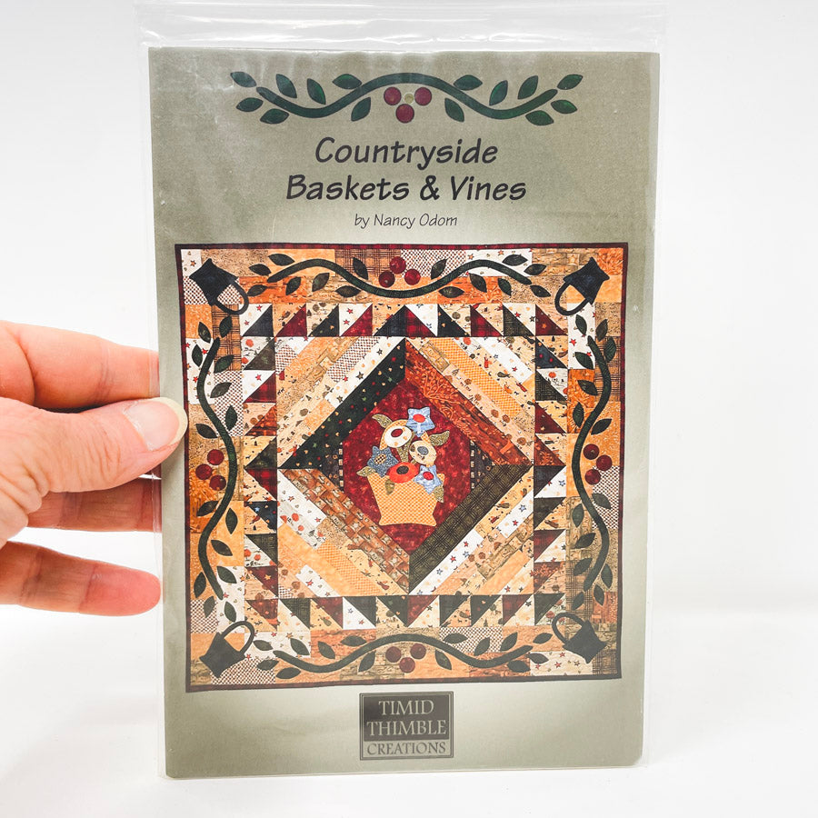 Countryside Baskets & Vines Quilt Pattern by Timid Thimble Creations