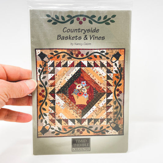 Countryside Baskets & Vines Quilt Pattern by Timid Thimble Creations