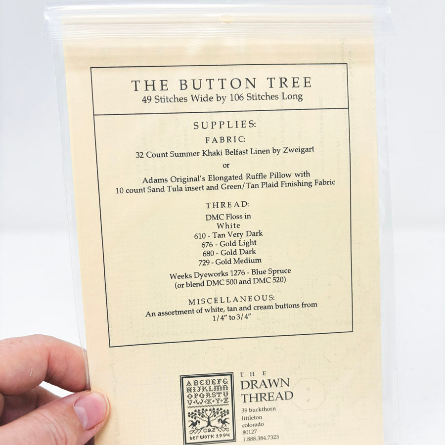 The Button Tree – The Drawn Thread Cross Stitch Pattern