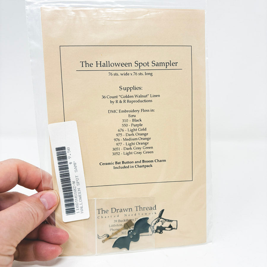 The Halloween Spot Sampler with Buttons – The Drawn Thread Cross Stitch Pattern