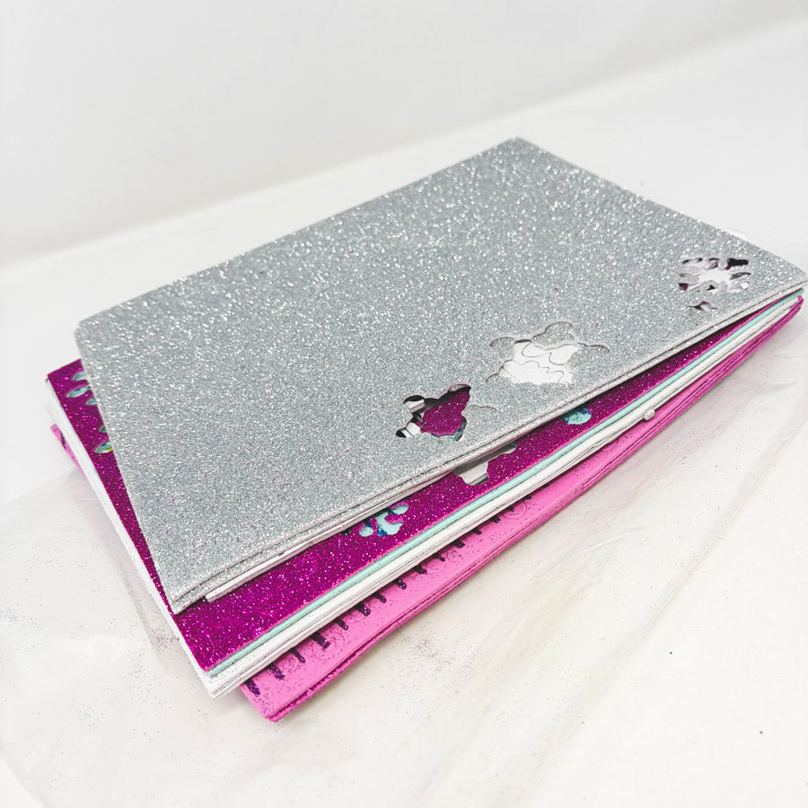 Stack of Glitter Foam Adhesive Die Cut Shapes