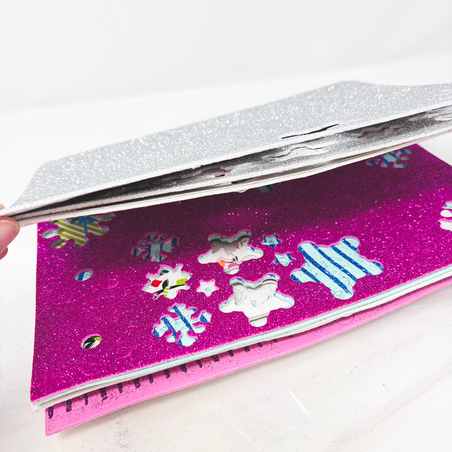 Stack of Glitter Foam Adhesive Die Cut Shapes