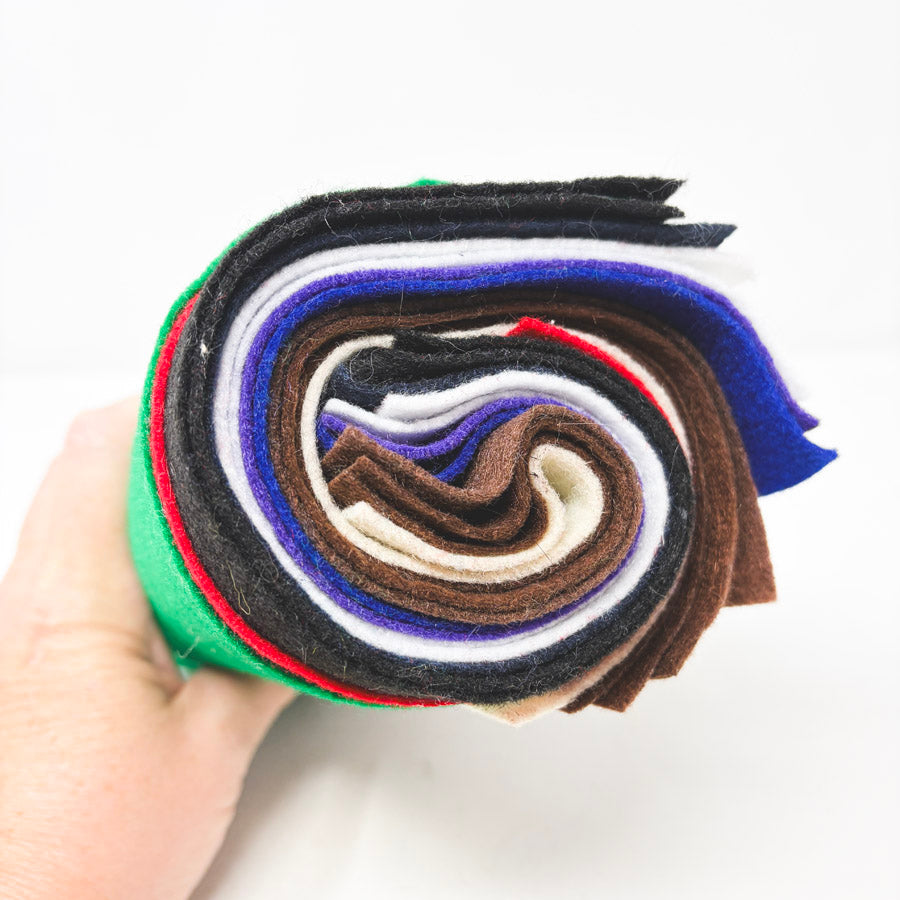 Bundle of Colorful Craft Felt Sheets