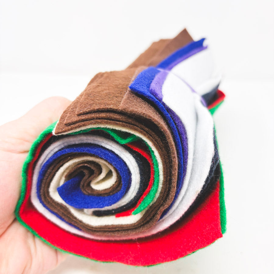 Bundle of Colorful Craft Felt Sheets