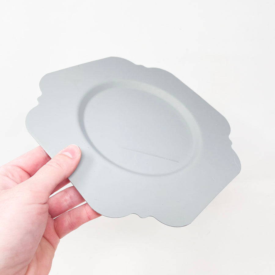 8" Gray Metal Plate Form/Mold (1)