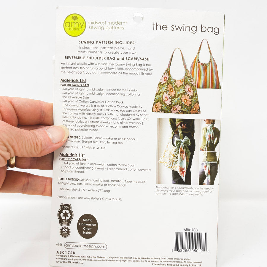 The Swing Bag Sewing Pattern by Amy Butler