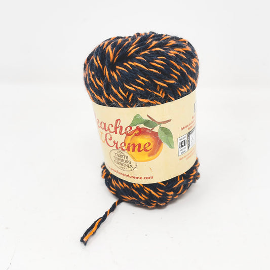 Peaches & Cream Yarn - Twists Black/Orange