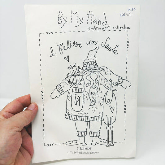 By My Hand I Believe Embroidery Pattern
