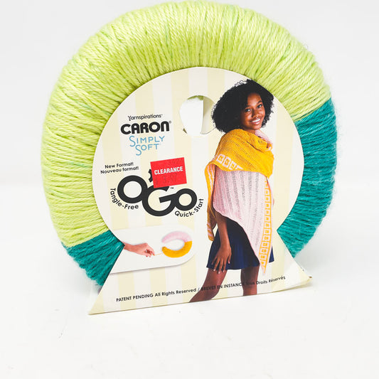 Caron Simply Soft O'Go - Cool Green/Lime Frost