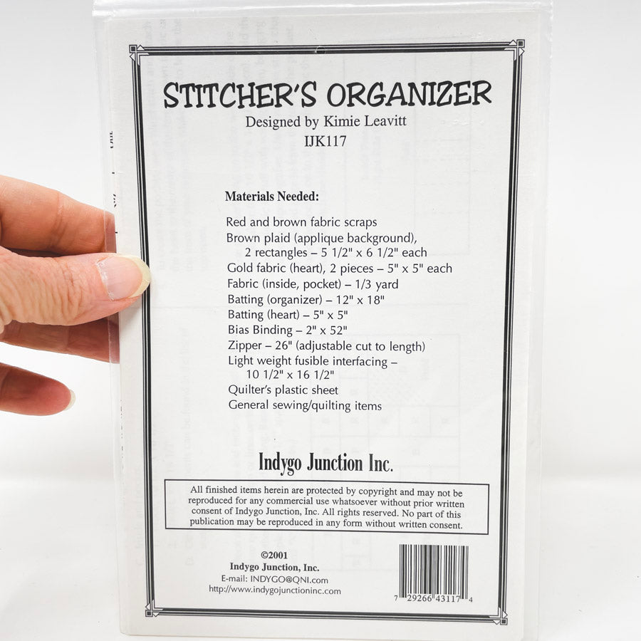 Stitcher's Organizer Sewing Pattern by Indygo Junction