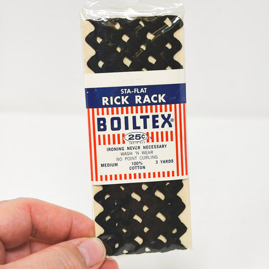 Boiltex Sta-Flat Rick Rack - Black