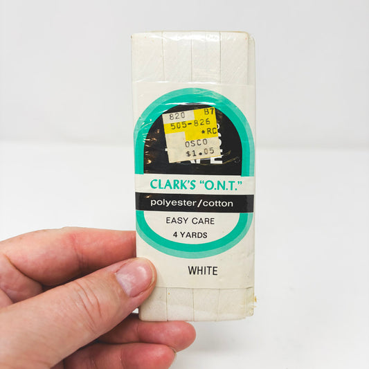 Clark's Single Fold Bias Tape - White
