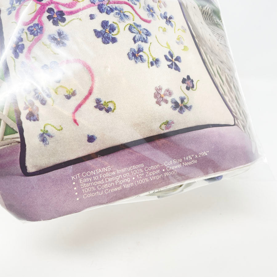 Spring Violets Pillow Avon Crewel Kit