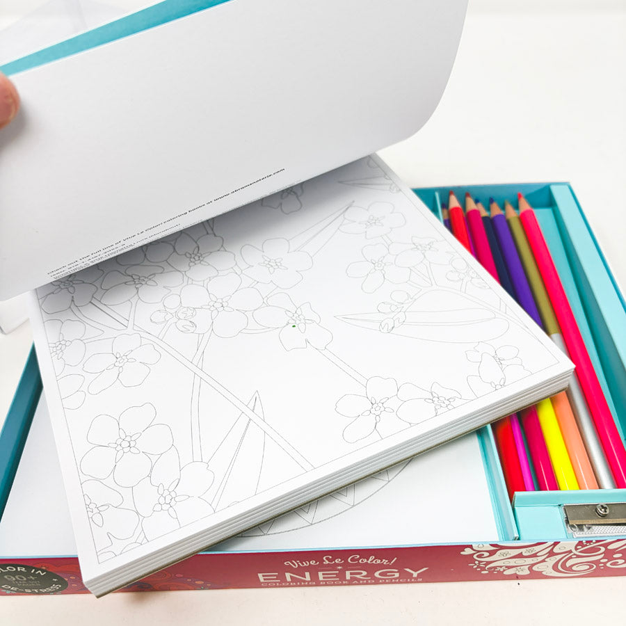 Vive Le Color Energy Coloring Book and Pencils