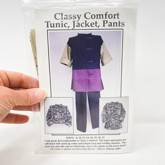 1990s CNT Pattern Company Sewing Pattern - Tunic Jacket Pants - 8-22