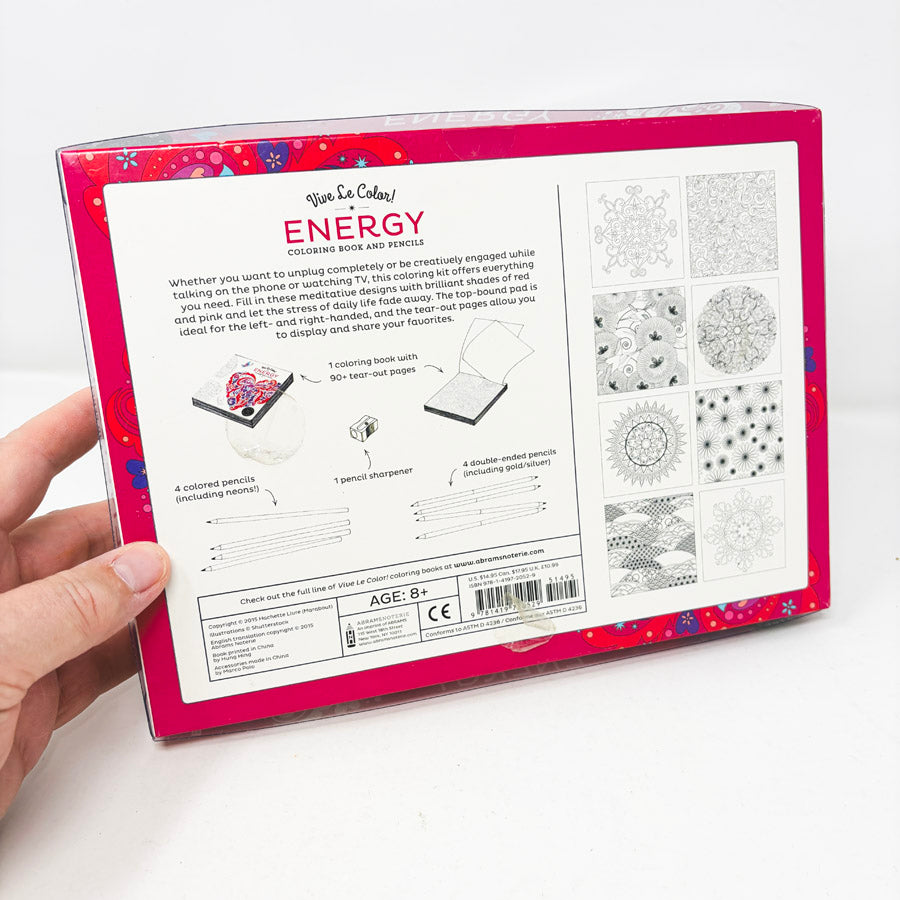 Vive Le Color Energy Coloring Book and Pencils