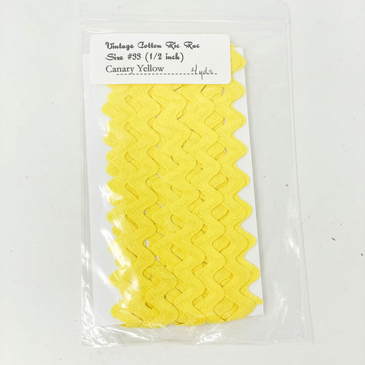 Canary Yellow Rick Rack - 4 yards