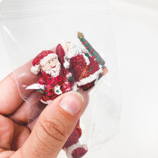 Glitter Santa Miniatures