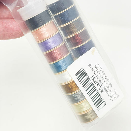 The Beadsmith Nymo Thread – 20-Pack Color Assortment Mix – Size D