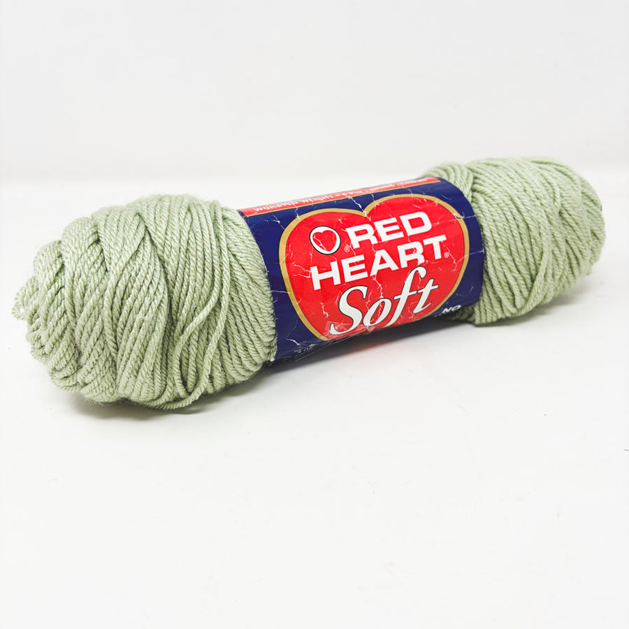 Red Heart Soft Lt Yellow Green Partial Skein