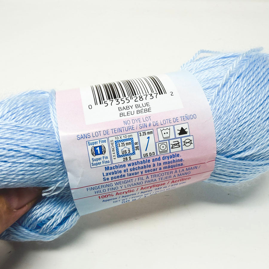 Bernat Baby Lt Blue Partial Skein