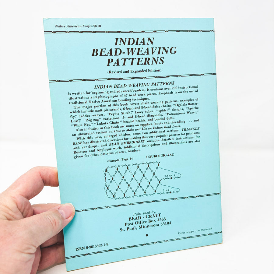 Blue Cover – Indian Bead-Weaving Patterns Book by Horace R. Goodhue
