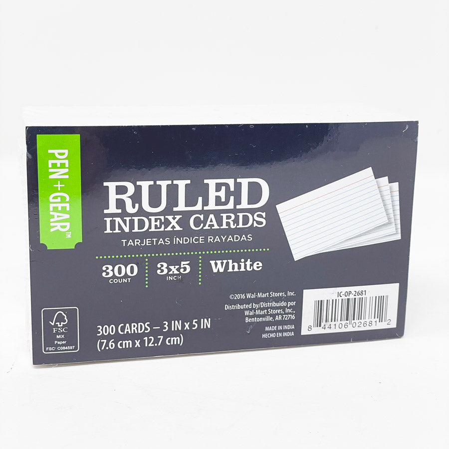 Index cards--Ruled