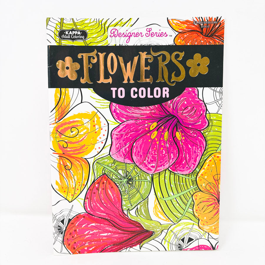 Kappa Adult Coloring Designer Series: Flowers to Color