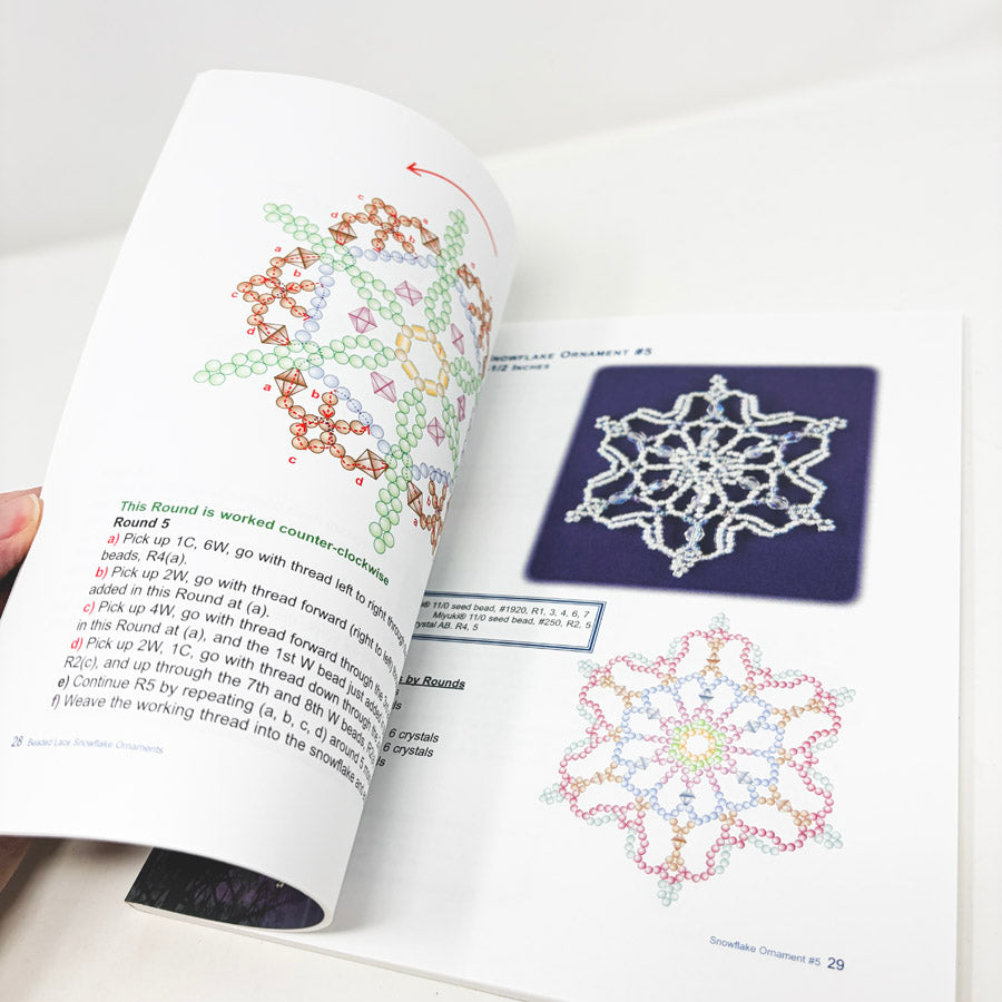 Beaded Lace Snowflake Book by Sandra D. Halpenny