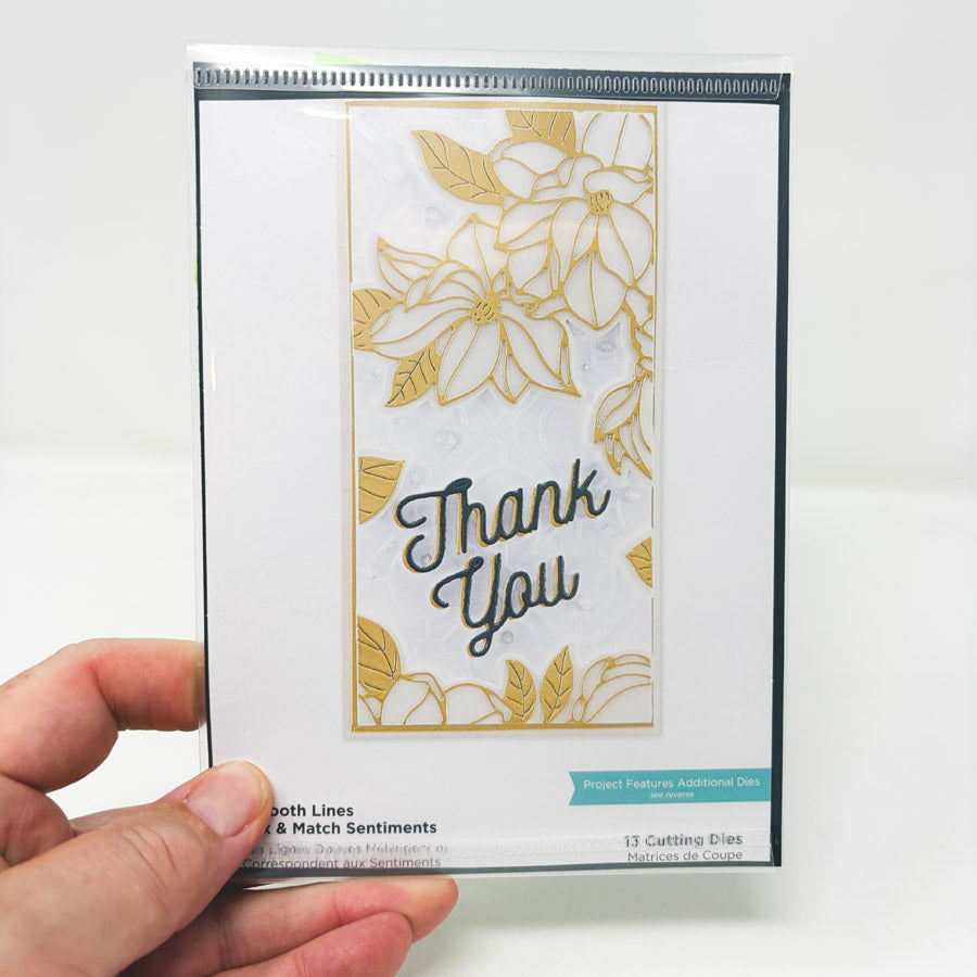 Spellbinders Smooth Lines Mix & Match Sentiments Cutting Die Set