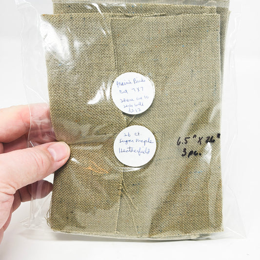 26 Count Heatherfield 6.5" x 26" (3) Evenweave Fabric - Sugar Maple