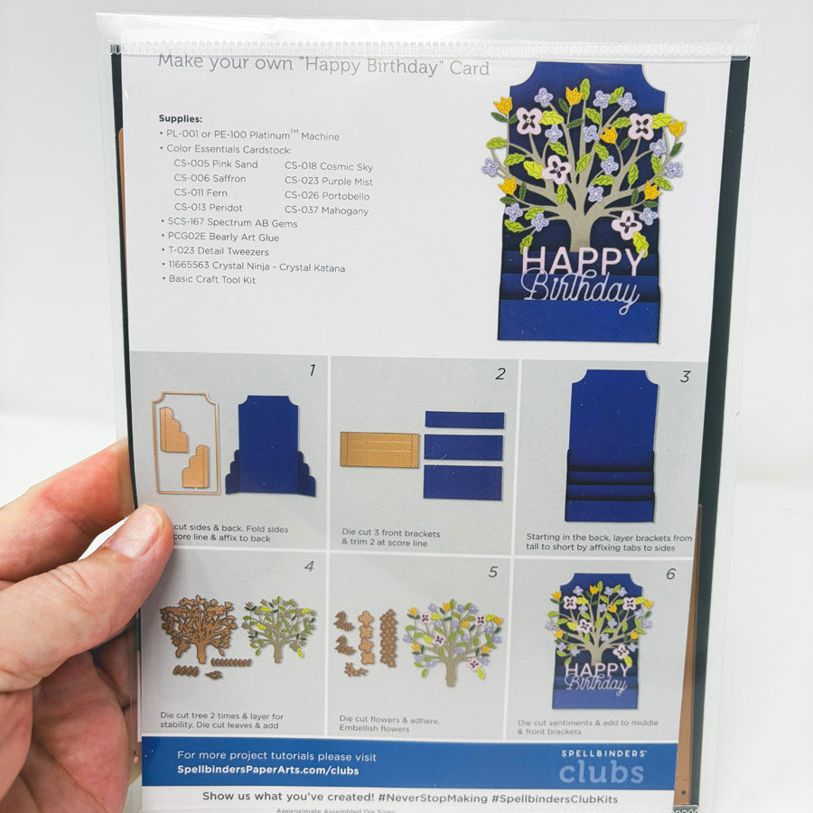 Spellbinders Flowering Tree Sentiments and Happy Birthday Cutting Die Set
