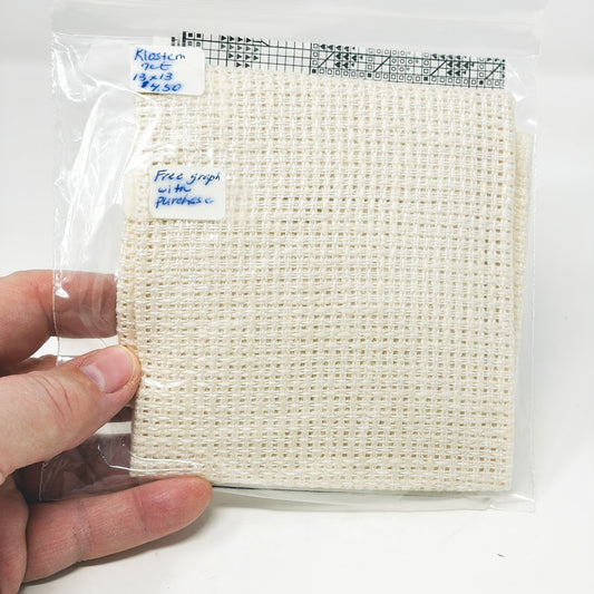 7 Count 13" x 13" Klostern Evenweave Fabric - Ivory