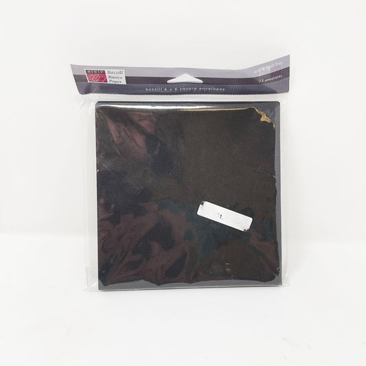 Bazzill 6" x 6" Black Square Envelopes