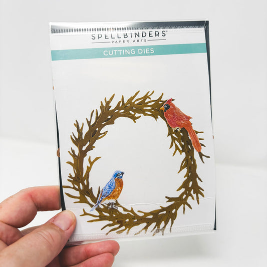 Spellbinders Woodland Wreath and Feathered Friends Cutting Die Set