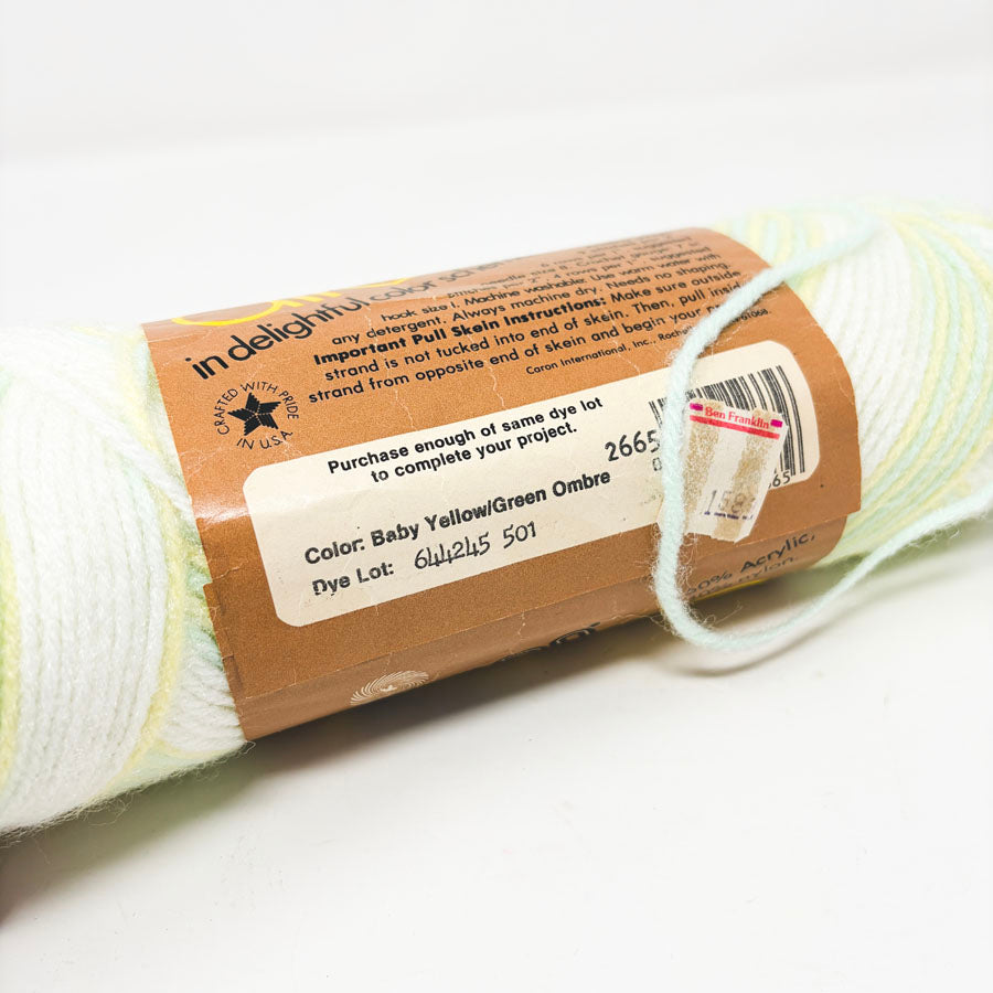 Yellow/Green Caron Dazzle Yarn