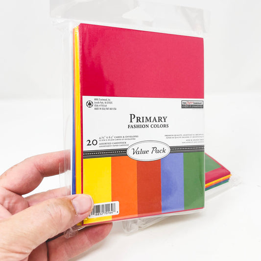 The Paper Company - Primary Cards & Envelopes 4.75" x 6.5"