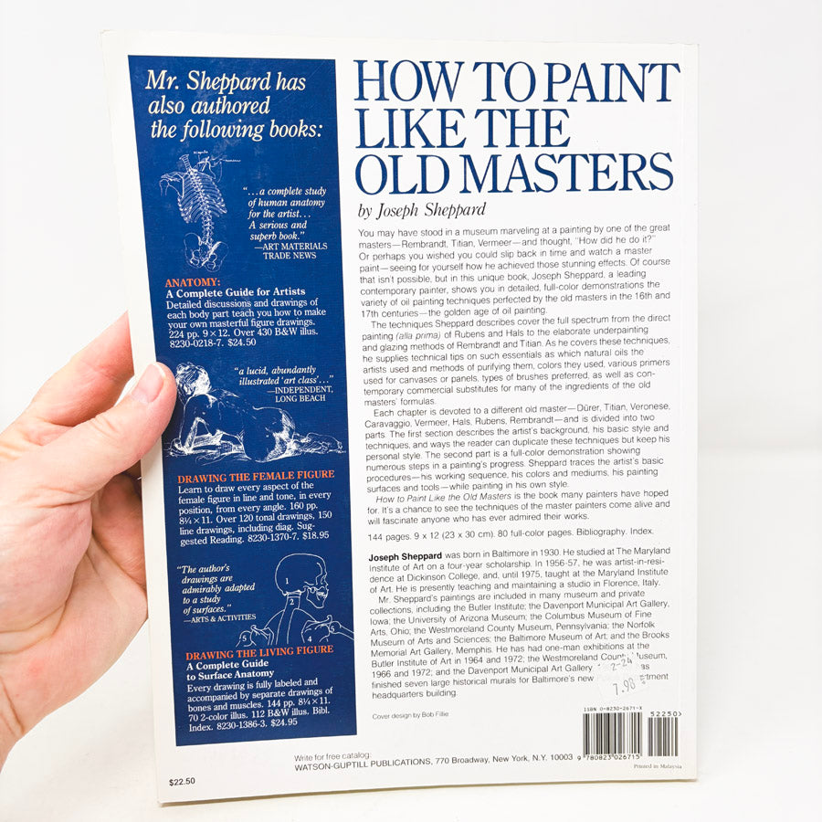 How to Paint Like the Old Masters Book by Joseph Sheppard