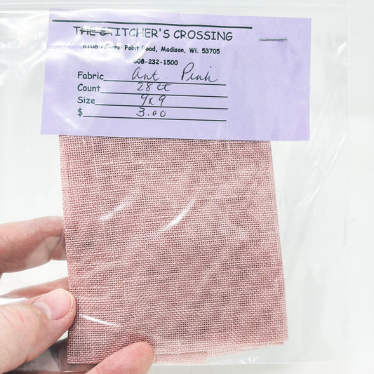 28 Count Linen Fabric - Antique Pink