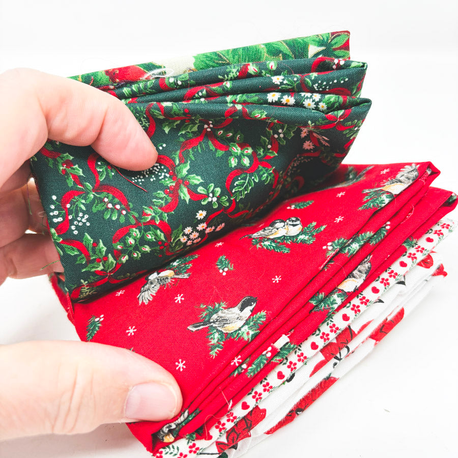 Bright Holiday Prints Fabric Remnants Bundle