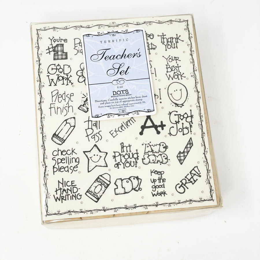 Teacher's Set - Close to My Heart Wood Rubber Stamps