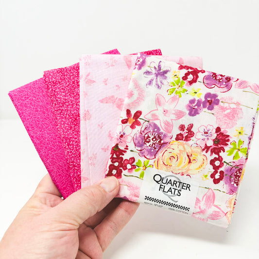 Pink Cotton Quarter Flats - Pick a Design