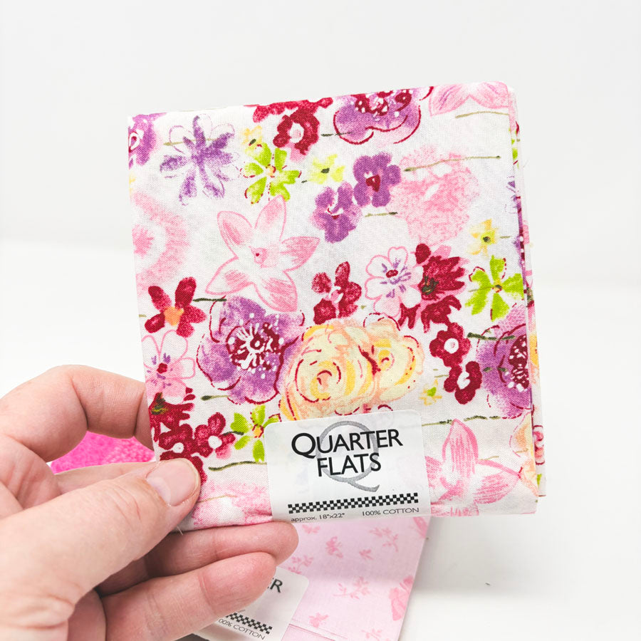 Pink Cotton Quarter Flats - Pick a Design