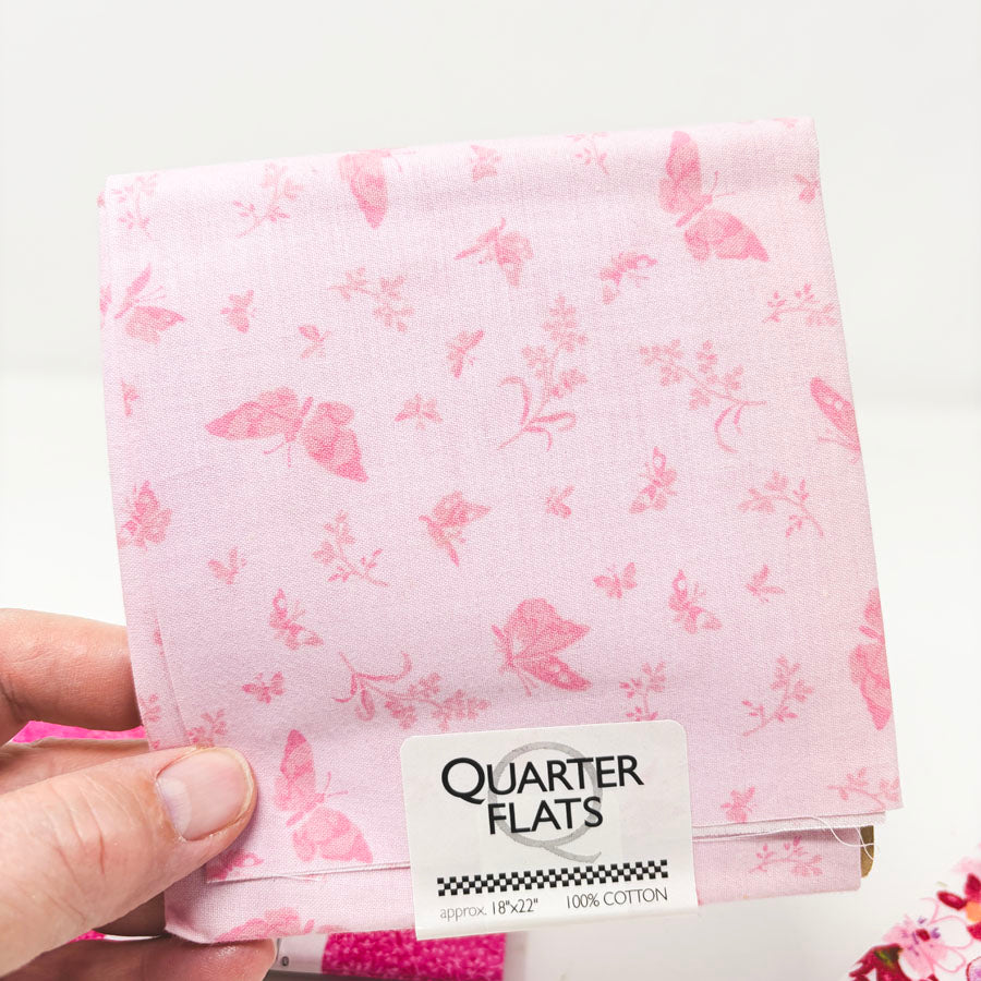 Pink Cotton Quarter Flats - Pick a Design