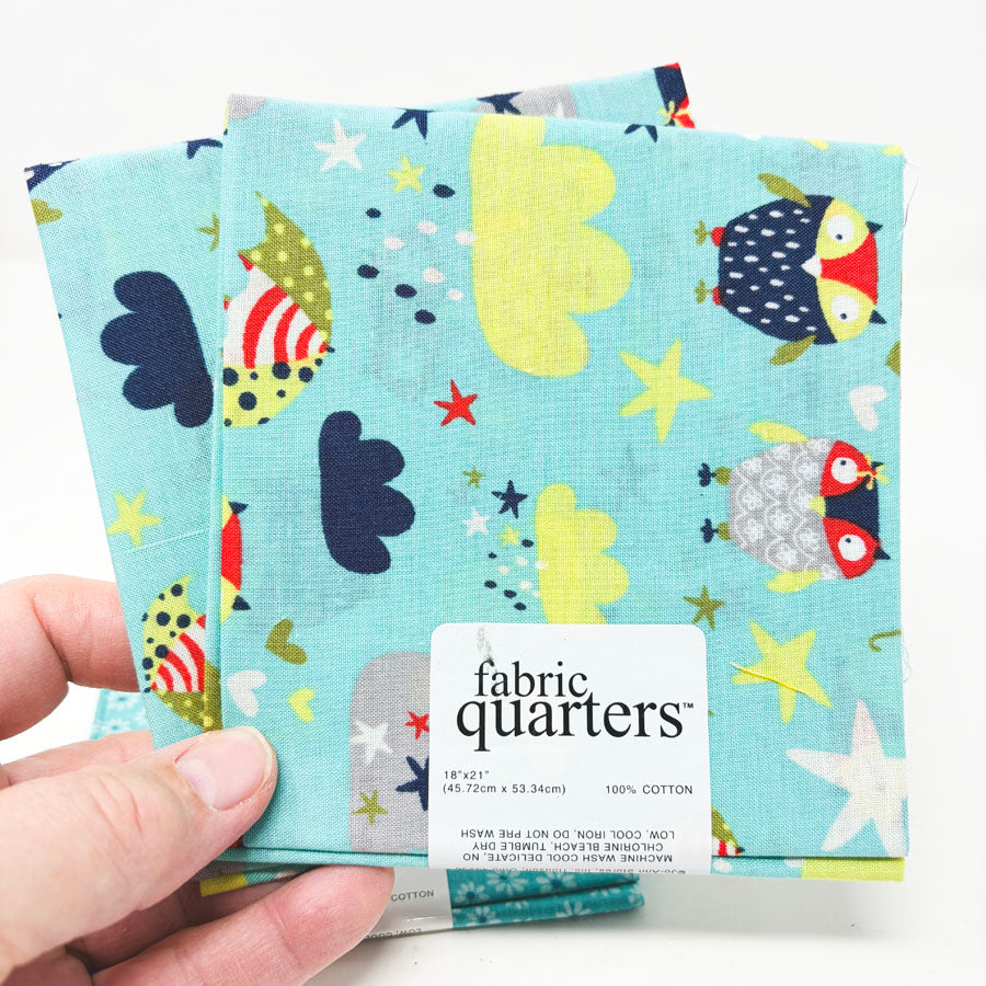 Aqua Cotton Quarter Flats - Pick a Design