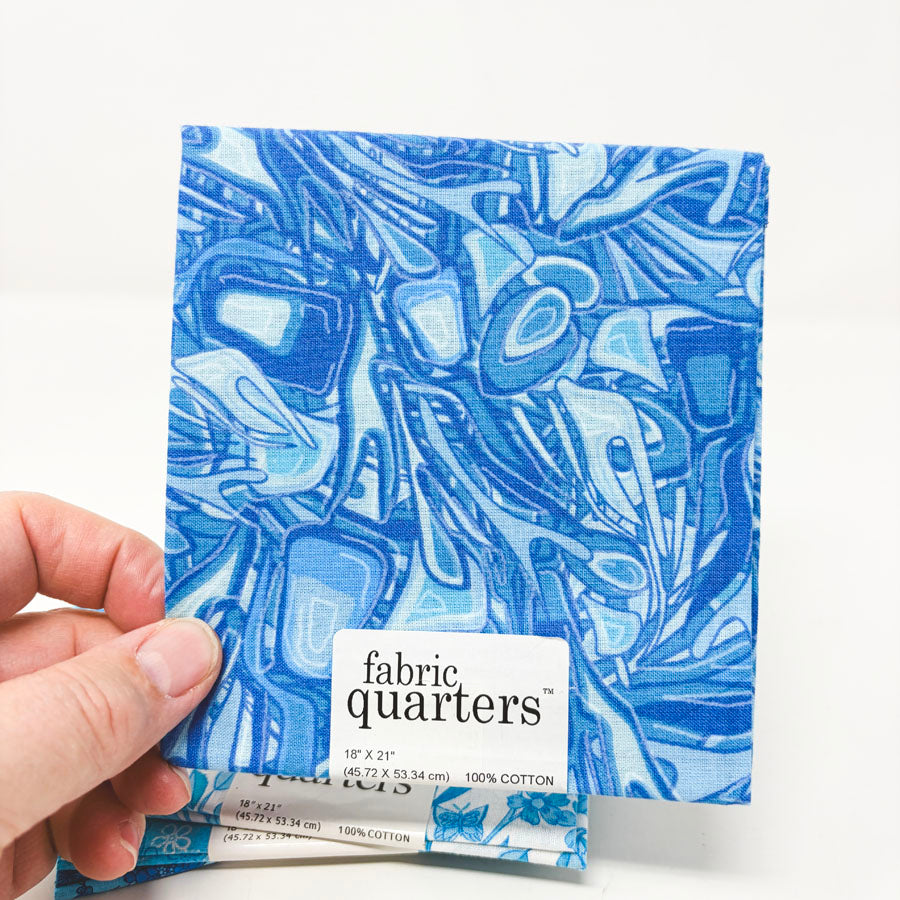 Bright Blue Cotton Quarter Flats - Pick a Design