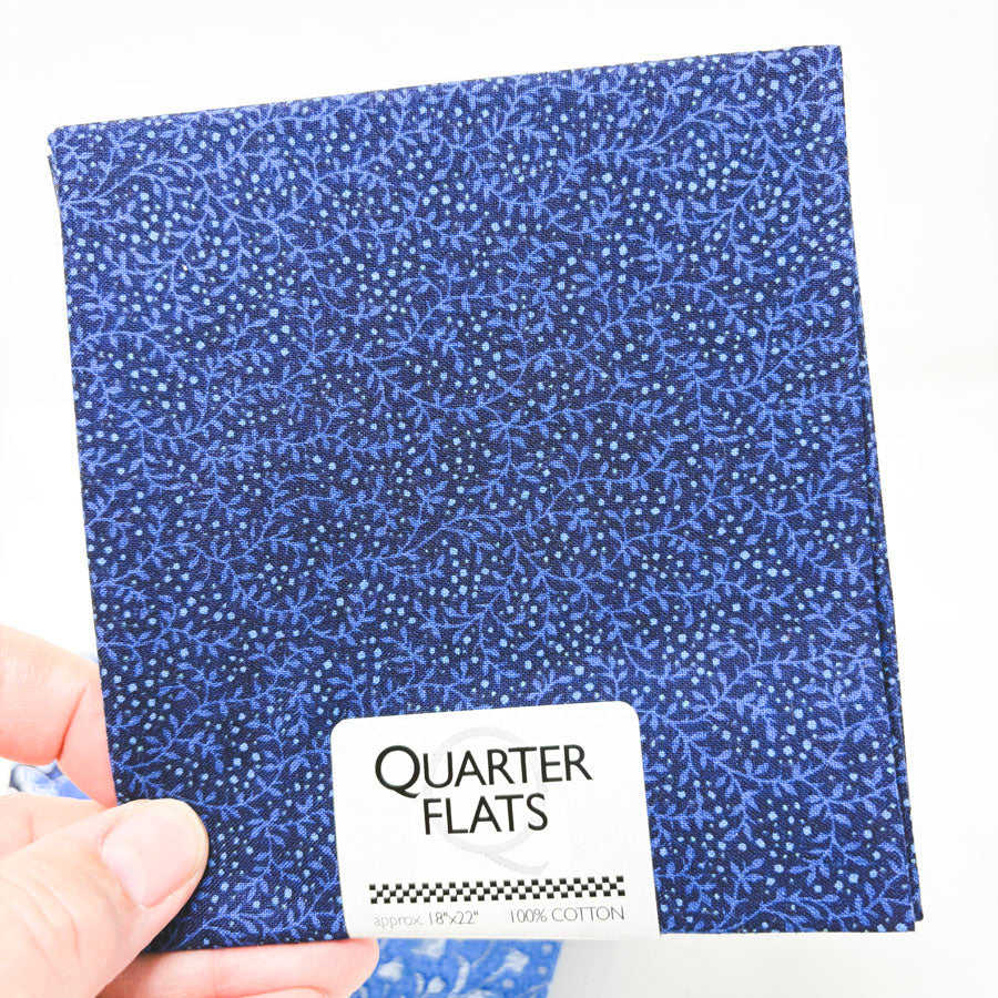 Dark Blue Cotton Quarter Flats - Pick a Design