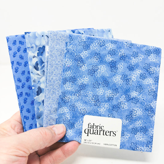 Dusty Blues Cotton Quarter Flats - Pick a Design